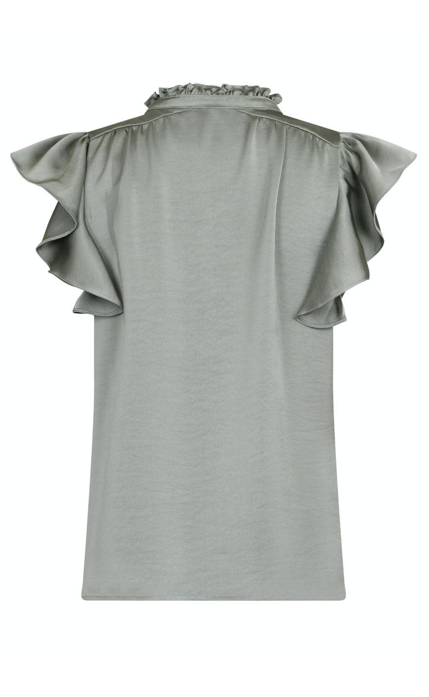 Neo Noir Bluse - Stella - Smoke Green