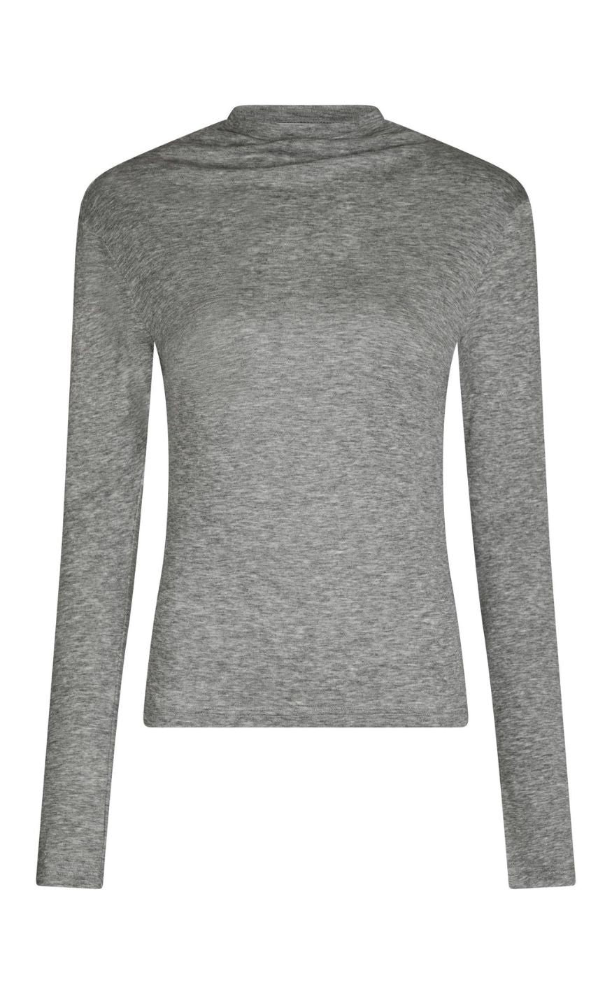 Neo Noir Bluse - Teddu Fine Rib - Antracit Melange