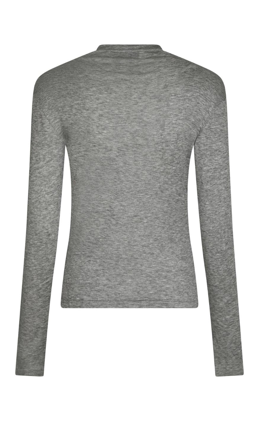 Neo Noir Bluse - Teddu Fine Rib - Antracit Melange