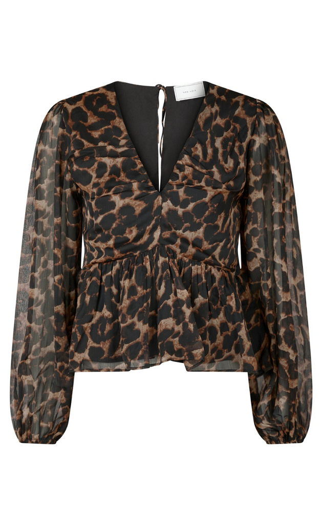 Neo Noir Bluse - Timmy Leo - Leopard