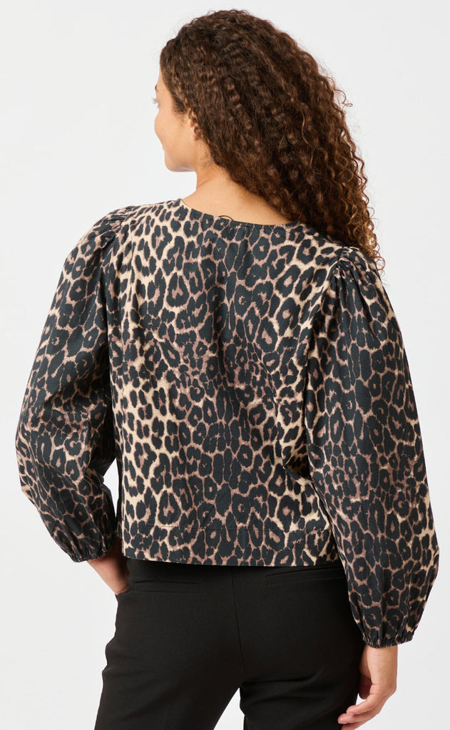 Neo Noir Bluse - Tova - Leopard