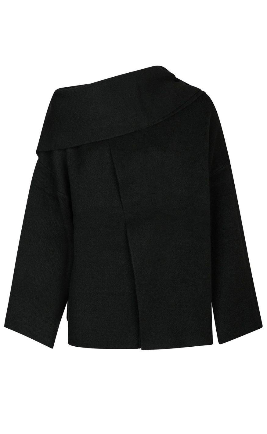 Neo Noir Bluse - Wals Knit Scarf - Black