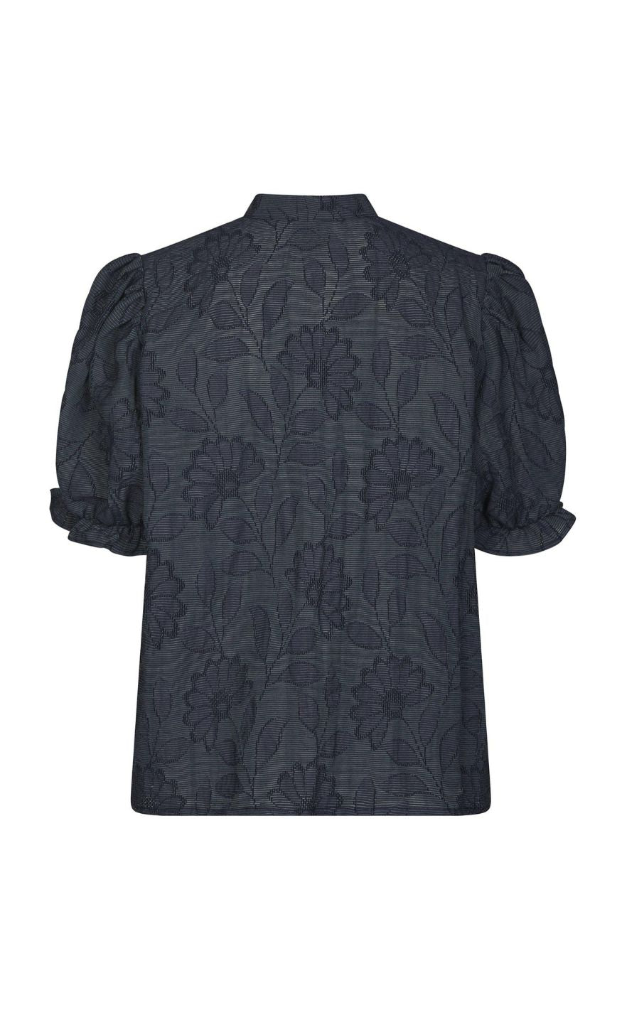Neo Noir Bluse - Zika Flower - Dark Blue