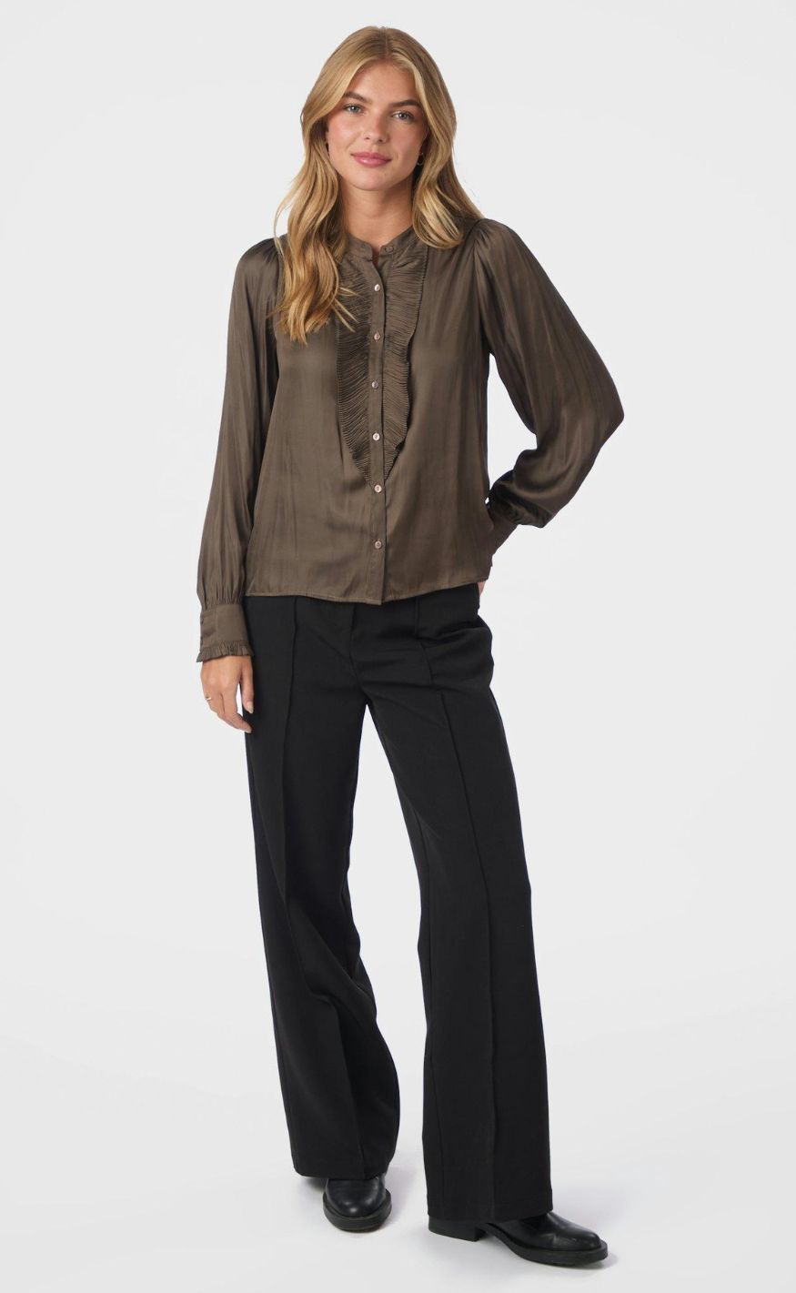 Neo Noir Bluse - Zola - Brown