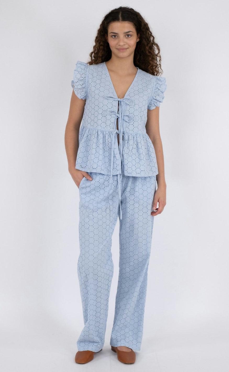 Neo Noir Bukser - Claira - Light Blue