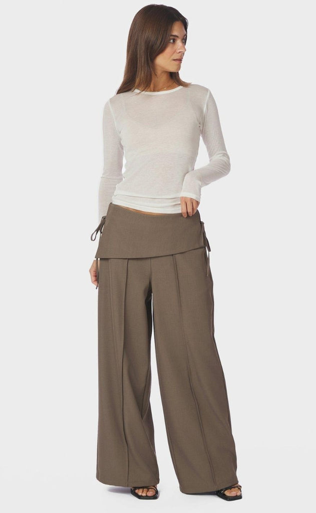 Neo Noir Bukser - Deani Fold - Taupe