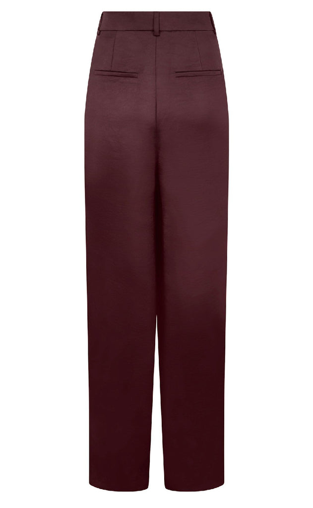 Neo Noir Bukser - Emmet Heavy Sateen - Burgundy