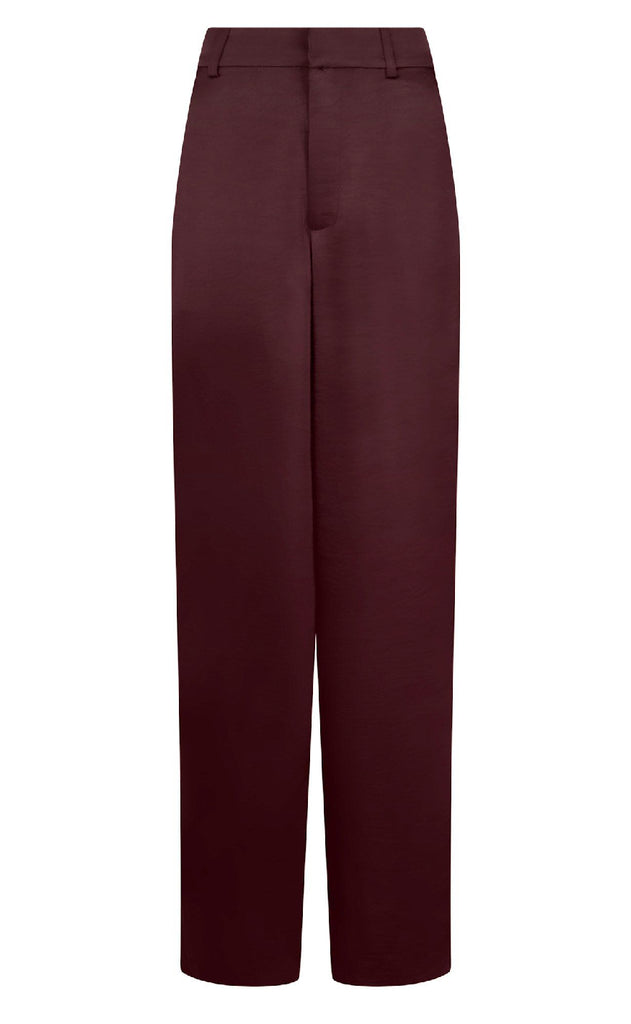 Neo Noir Bukser - Emmet Heavy Sateen - Burgundy
