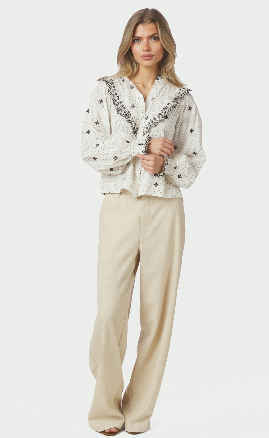 Neo Noir Bukser - Emmett - Beige Melange