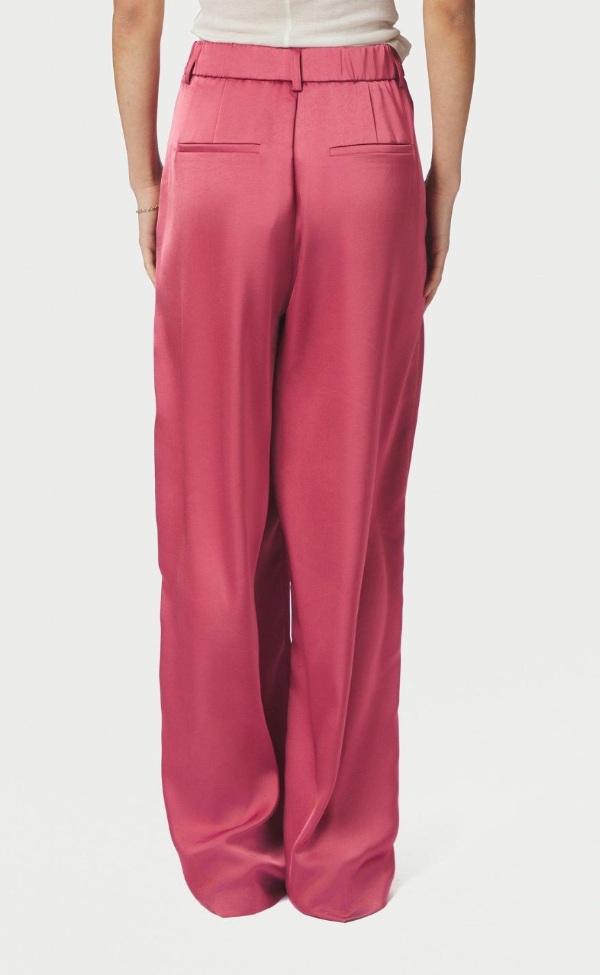 Neo Noir Bukser - Emmett Heavy Sateen - Cherry Pink