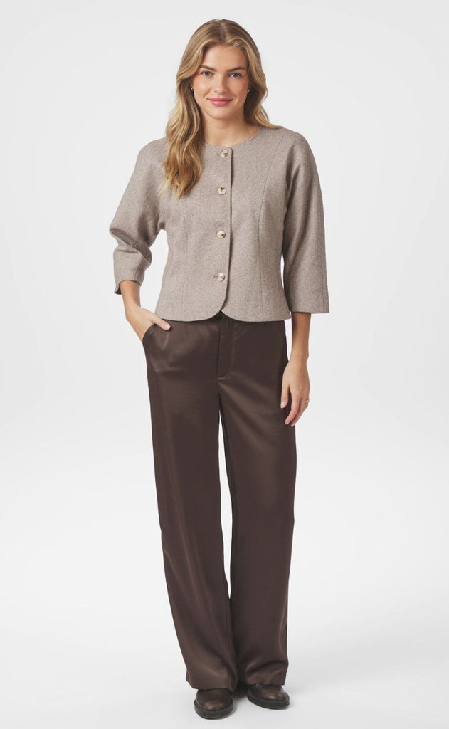 Neo Noir Bukser - Emmett Heavy Sateen - Dark Brown