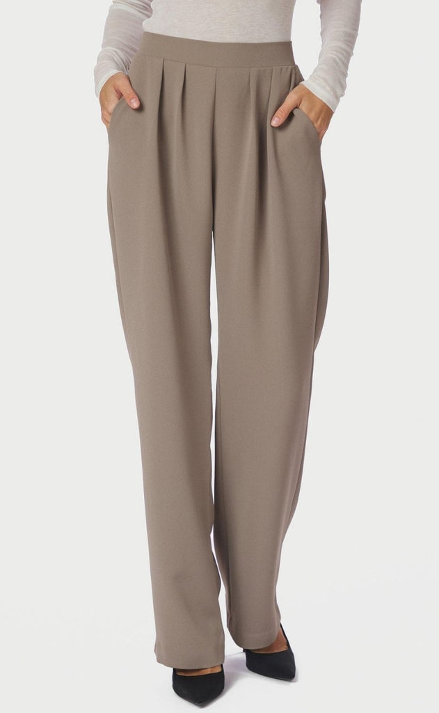 Neo Noir Bukser - Lunet Crepe - Taupe