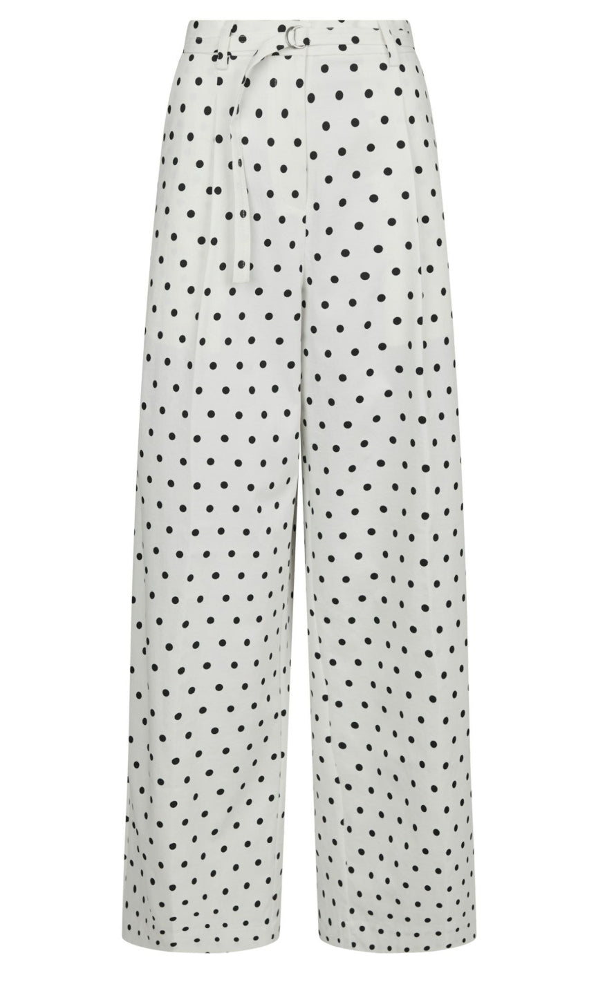 Neo Noir Bukser - Malba Dot - White