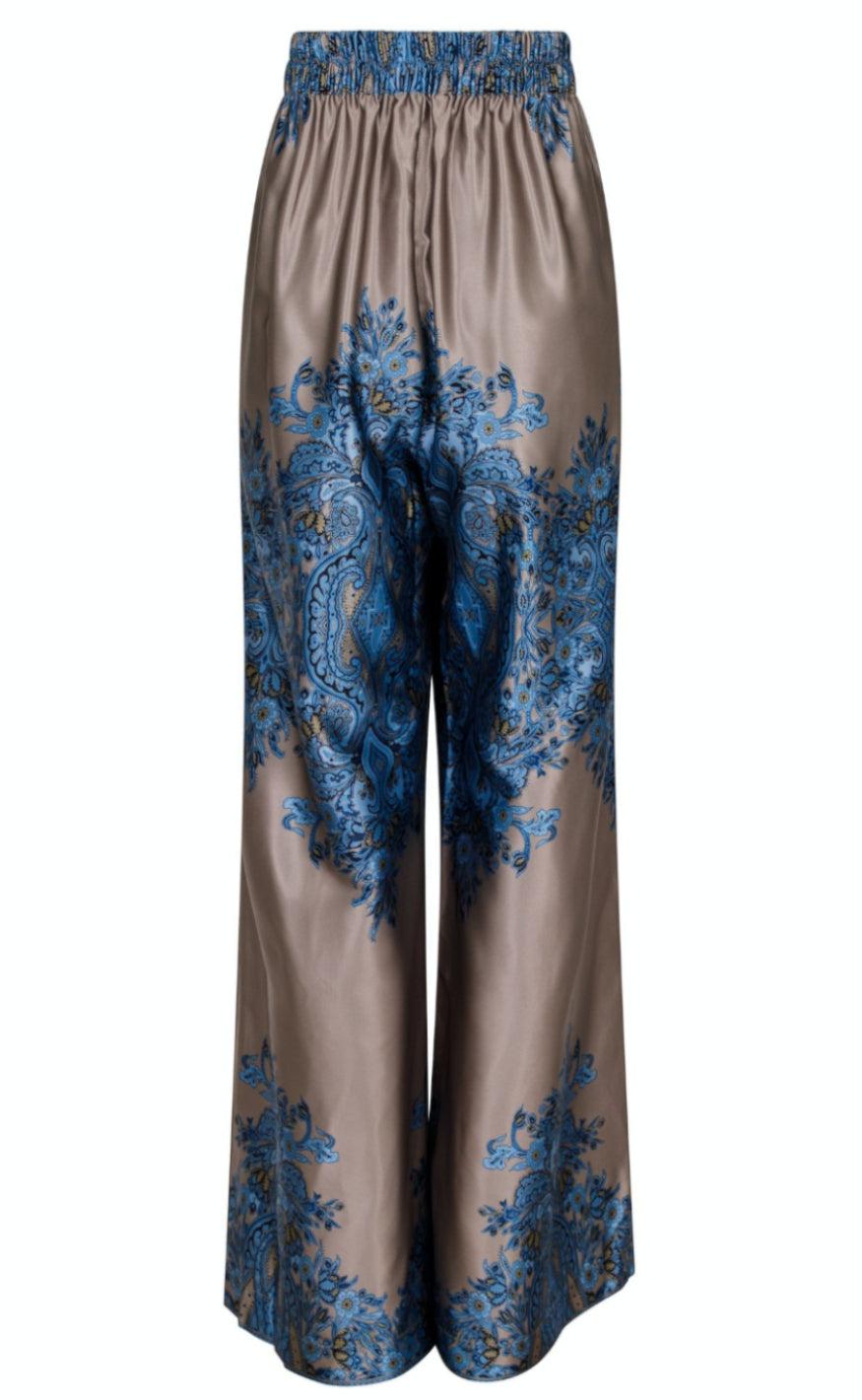 Neo Noir Bukser - Mana Paisley - Blue