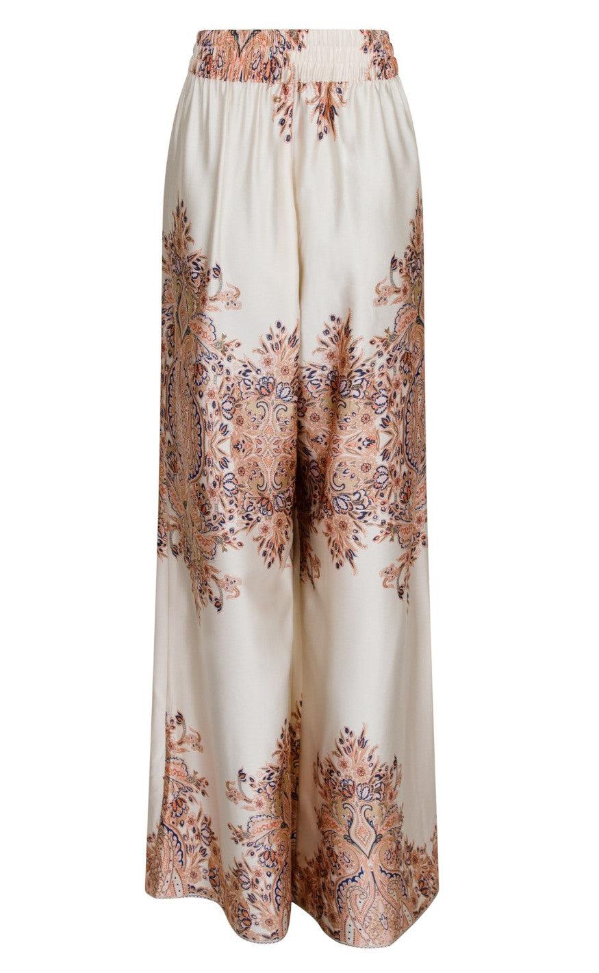 Neo Noir Bukser - Mana Paisley - Creme