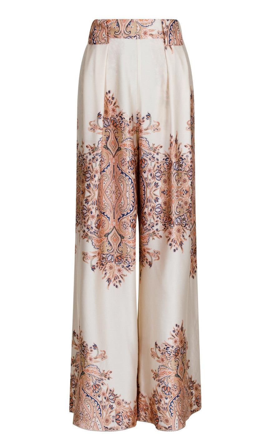 Neo Noir Bukser - Mana Paisley - Creme