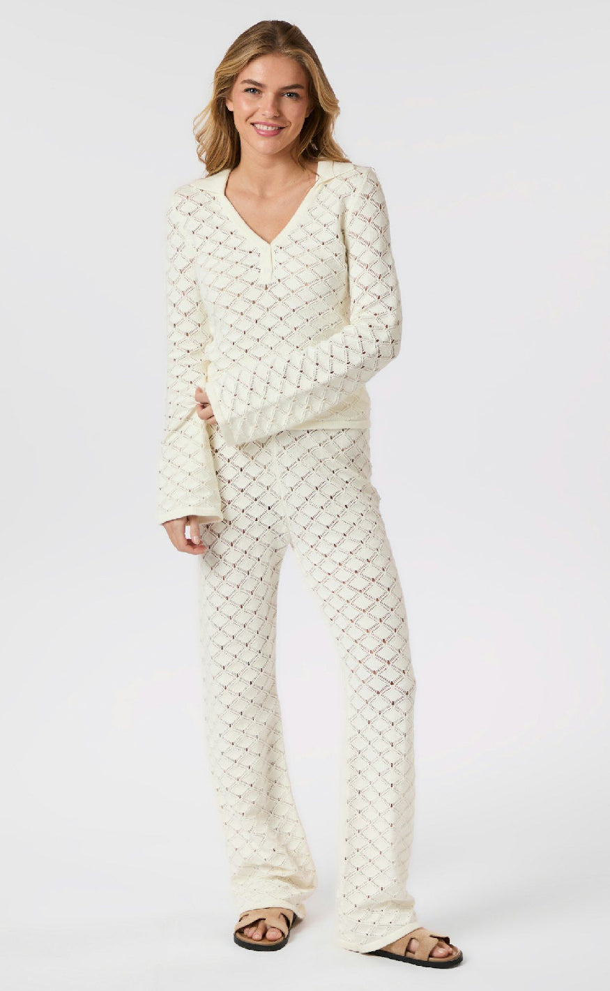 Neo Noir Bukser - Rizzy Crochet - Off White