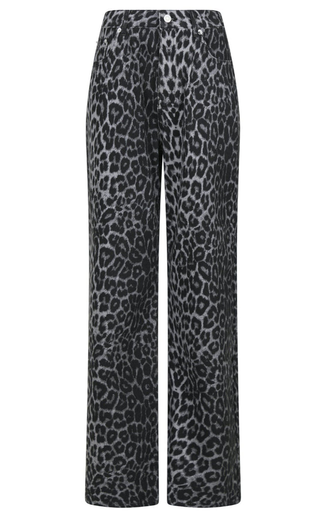 Neo Noir Bukser - Simona - Grey Leopard