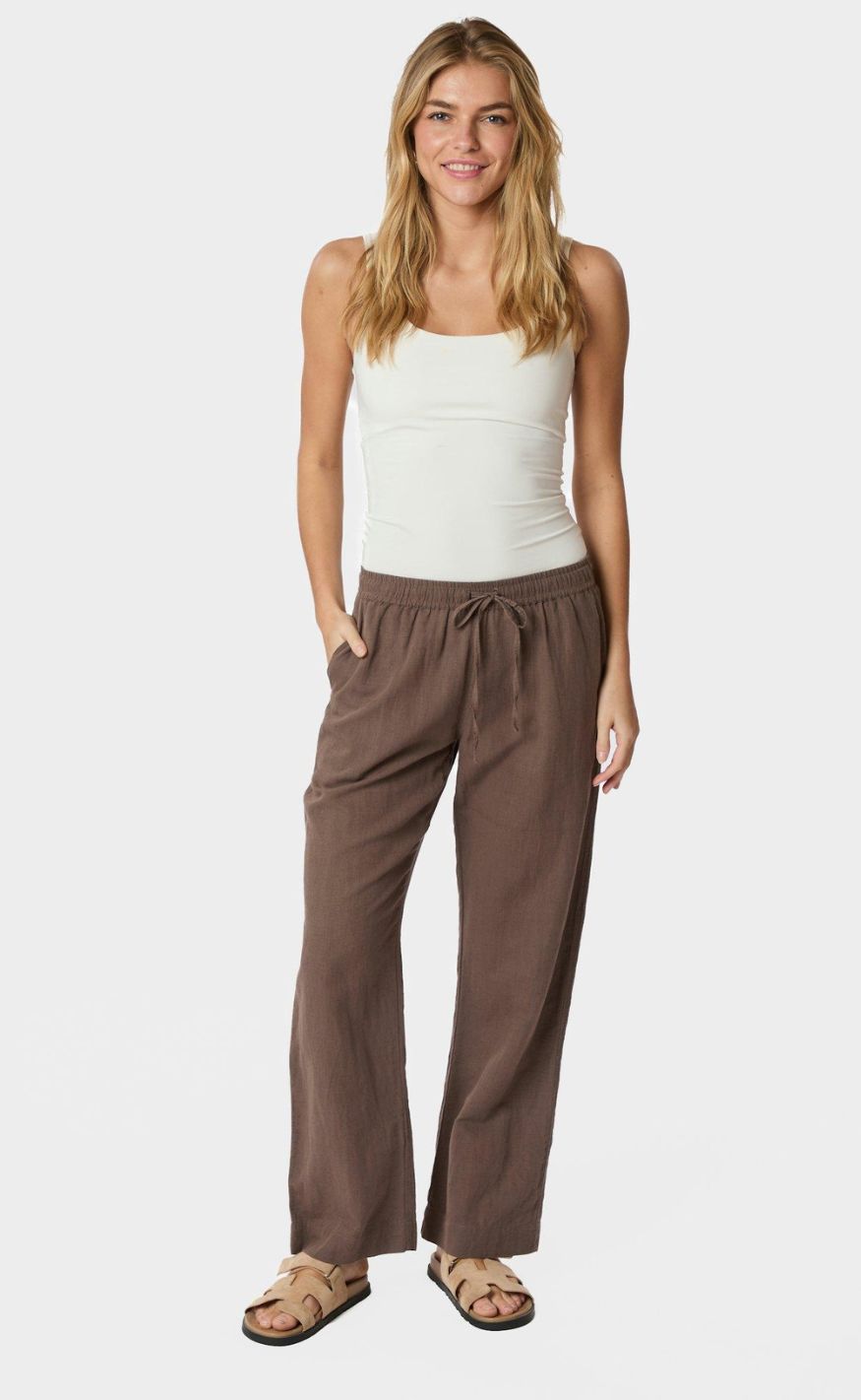 Neo Noir Bukser - Sonar Linen - Brown