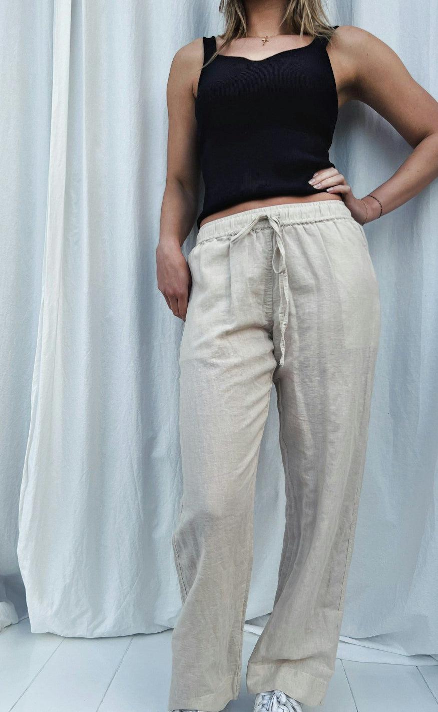 Neo Noir Bukser - Sonar Linen - Sand