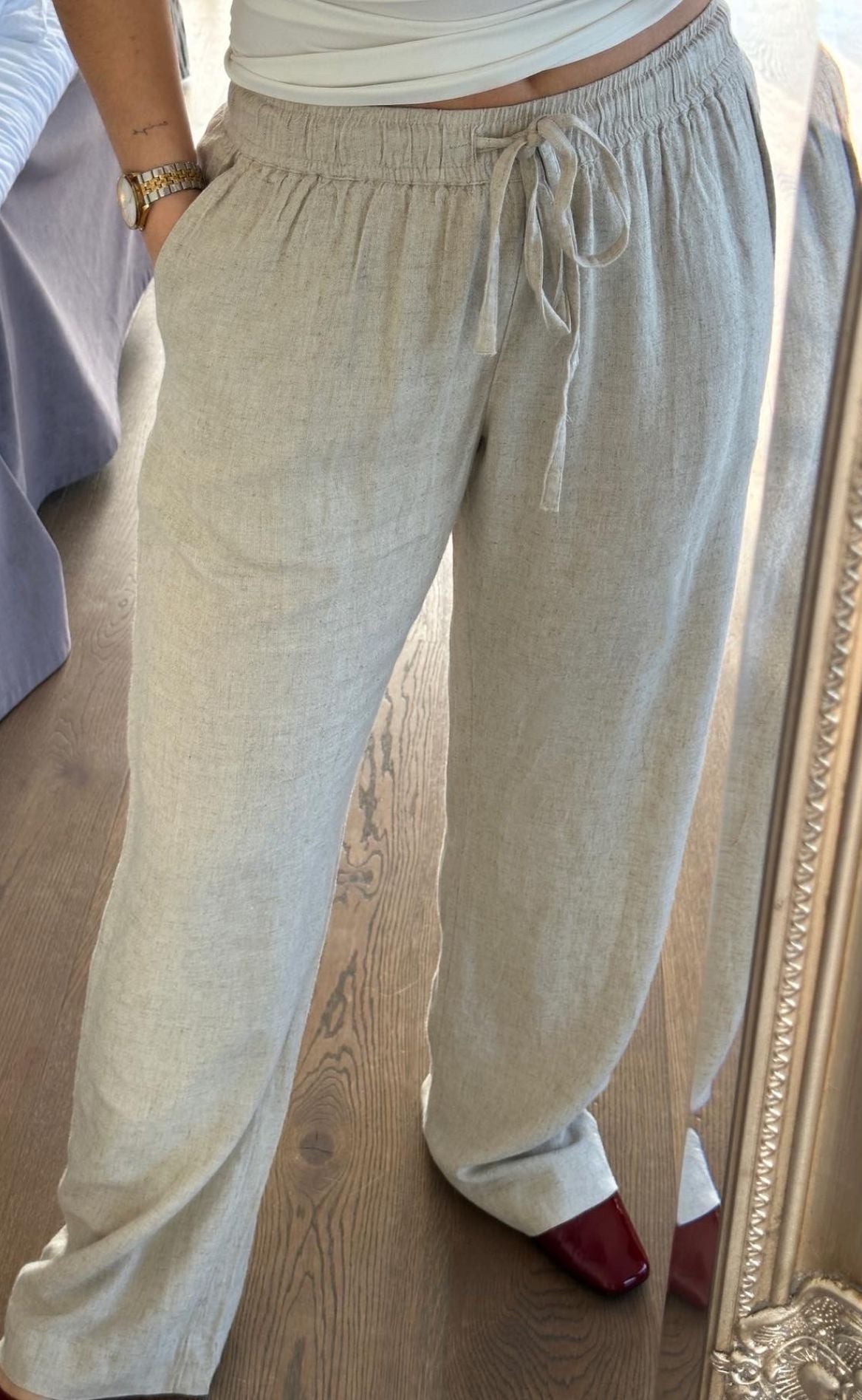 Neo Noir Bukser - Sonar Linen - Sand