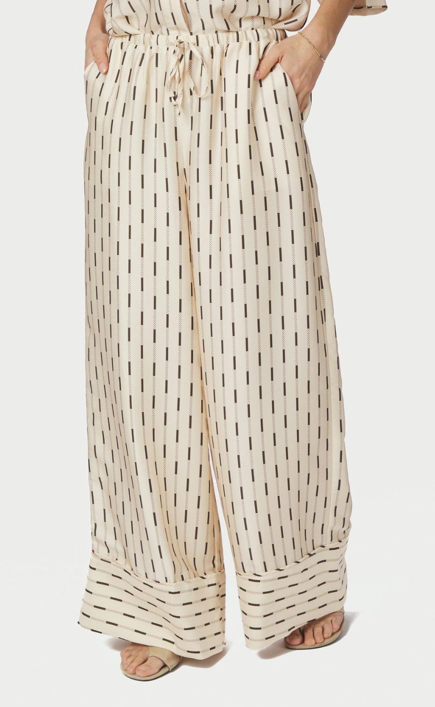 Neo Noir Bukser - Sora Print - Creme
