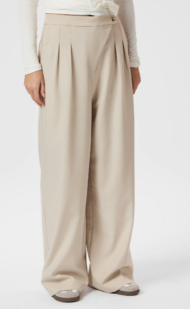 Neo Noir Bukser - Zalka Eyelet - Sand