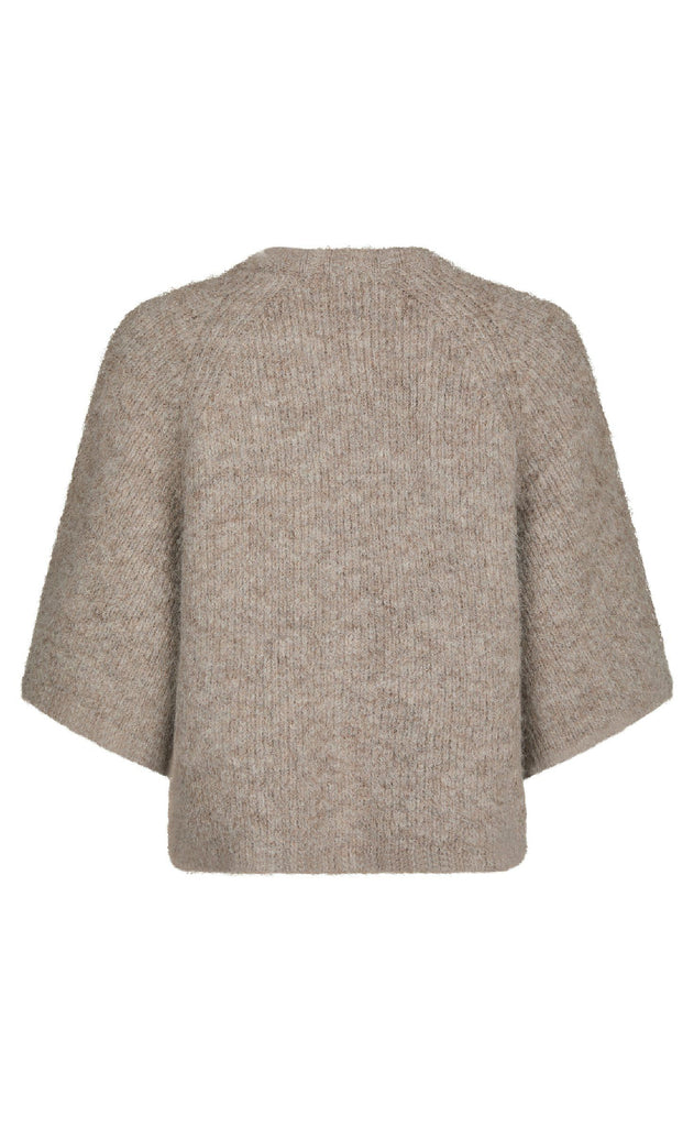 Neo Noir Cardigan - Amaya Fluffy - Beige Melange