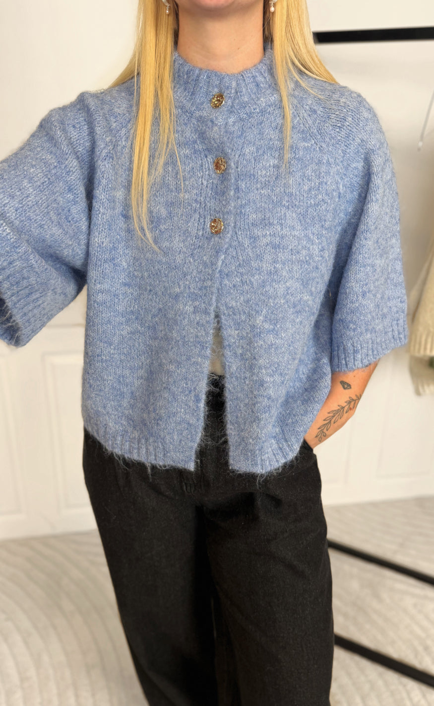 Neo Noir Cardigan - Benuta - Dusty Blue