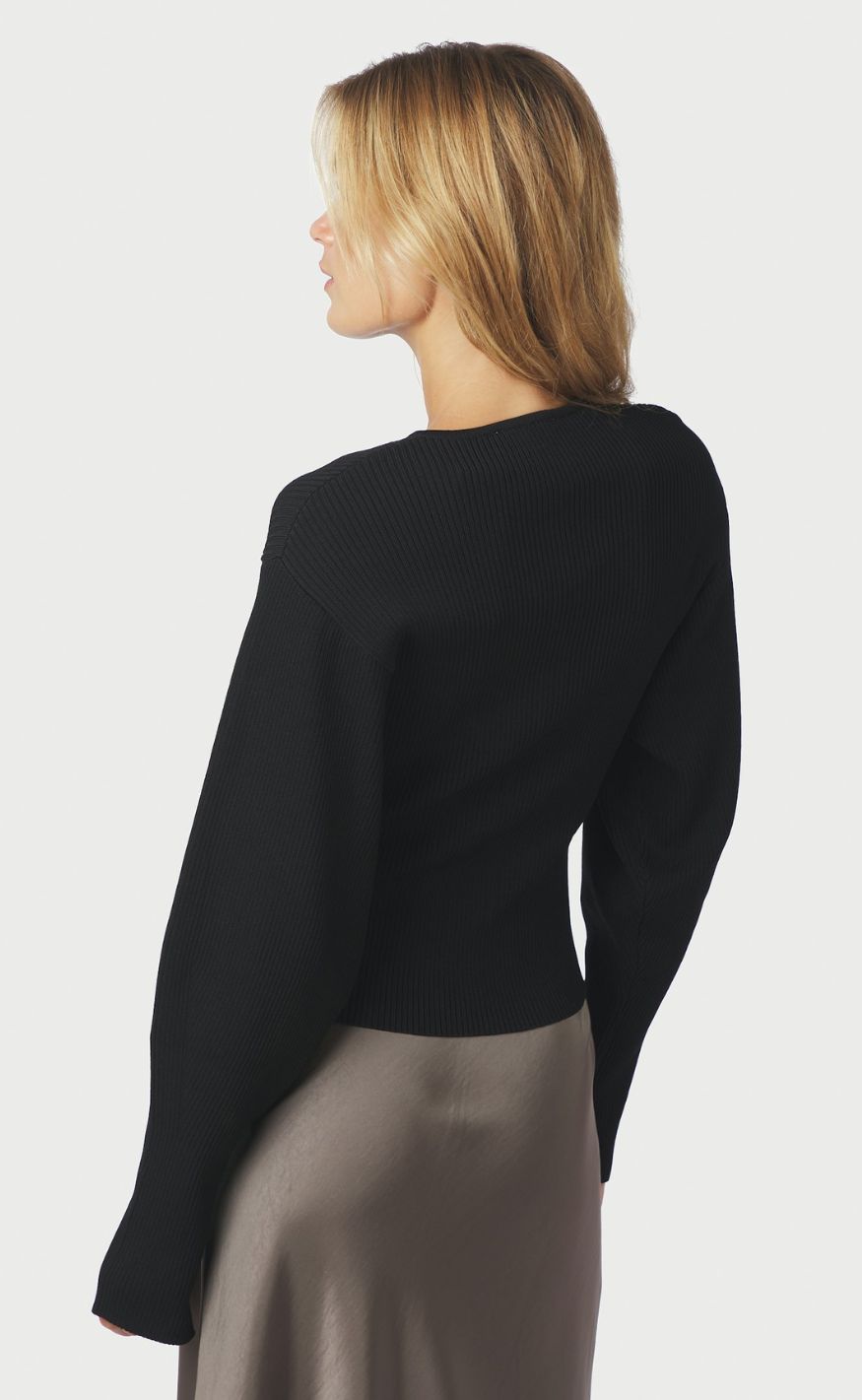 Neo Noir Cardigan - Briano Stitch Knit - Black