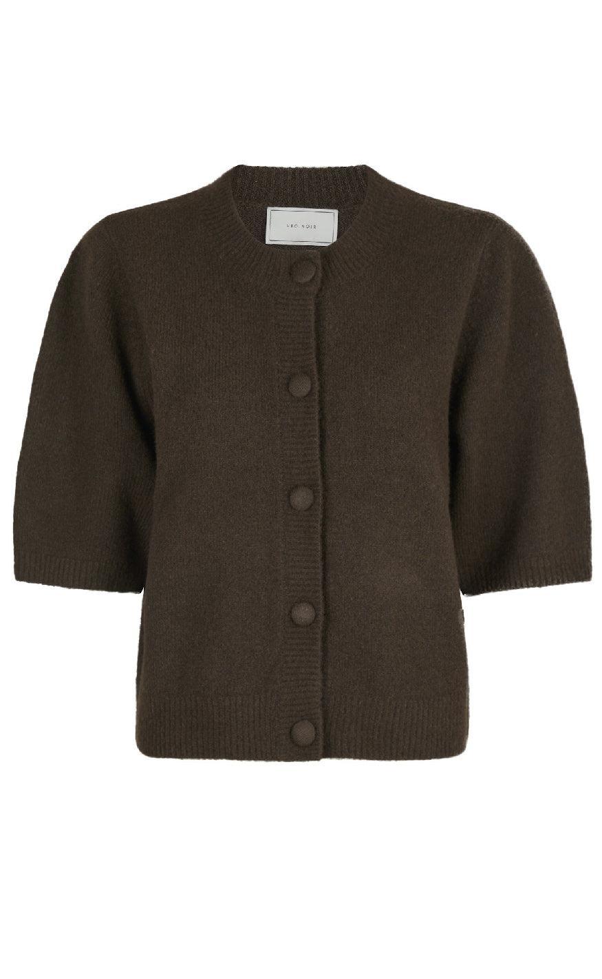 Neo Noir Cardigan - Elmira - Chocolate Brown