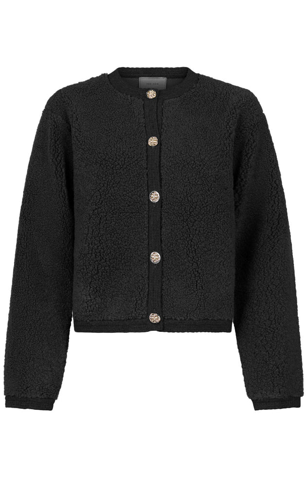 Neo Noir Cardigan - Limo Fluffy - Black