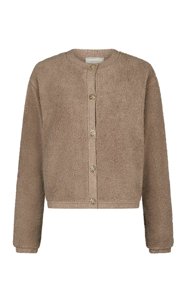 Neo Noir Cardigan - Limo Fluffy - Dark Sand