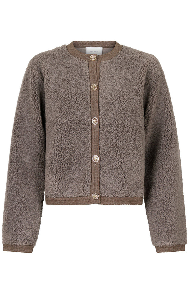 Neo Noir Cardigan - Limo Fluffy - Iron