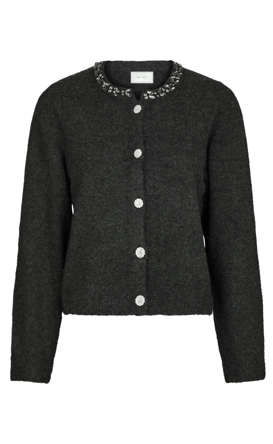 Neo Noir Cardigan - Marie Stone - Antracit