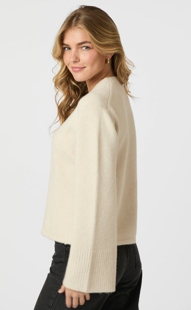 Neo Noir Cardigan - Mixie - Ivory