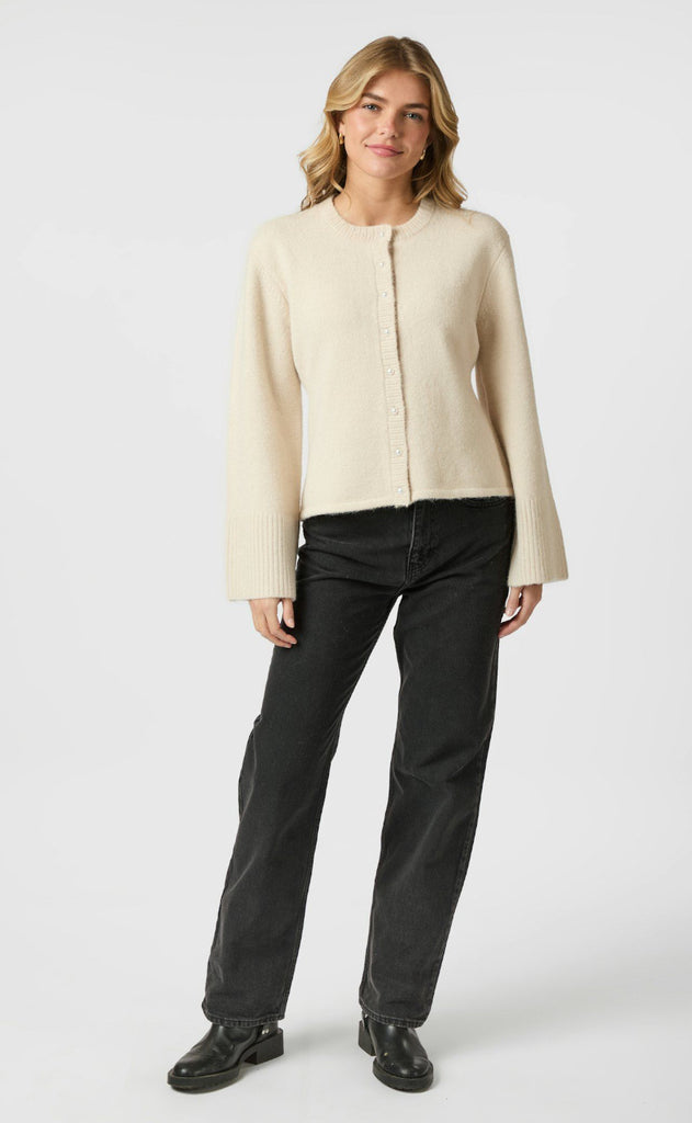 Neo Noir Cardigan - Mixie - Ivory