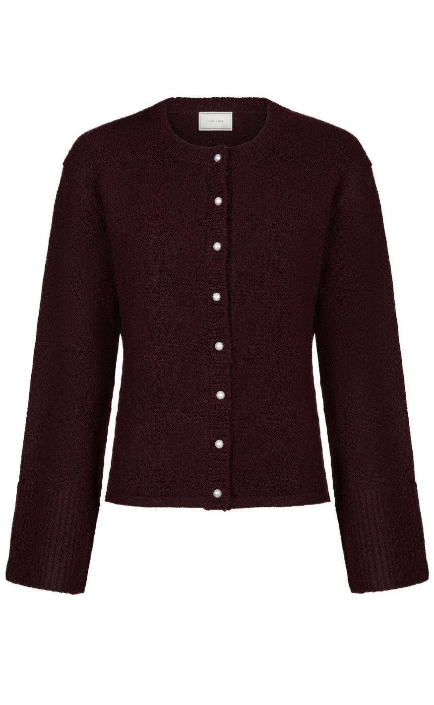 Neo Noir Cardigan - Mixie - Wine