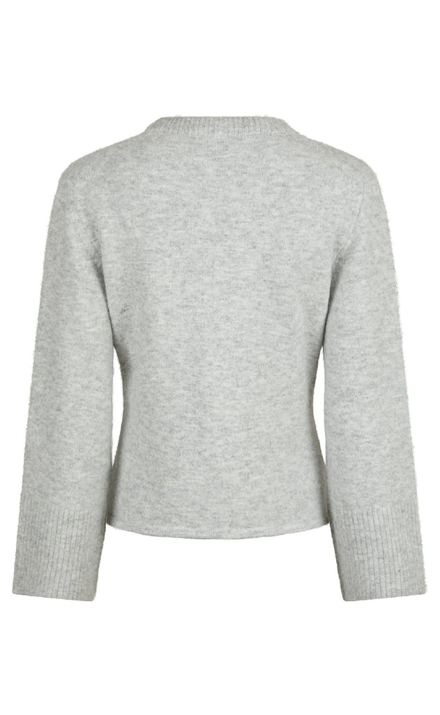 Neo Noir Cardigan - Pixie - Light Grey Melange