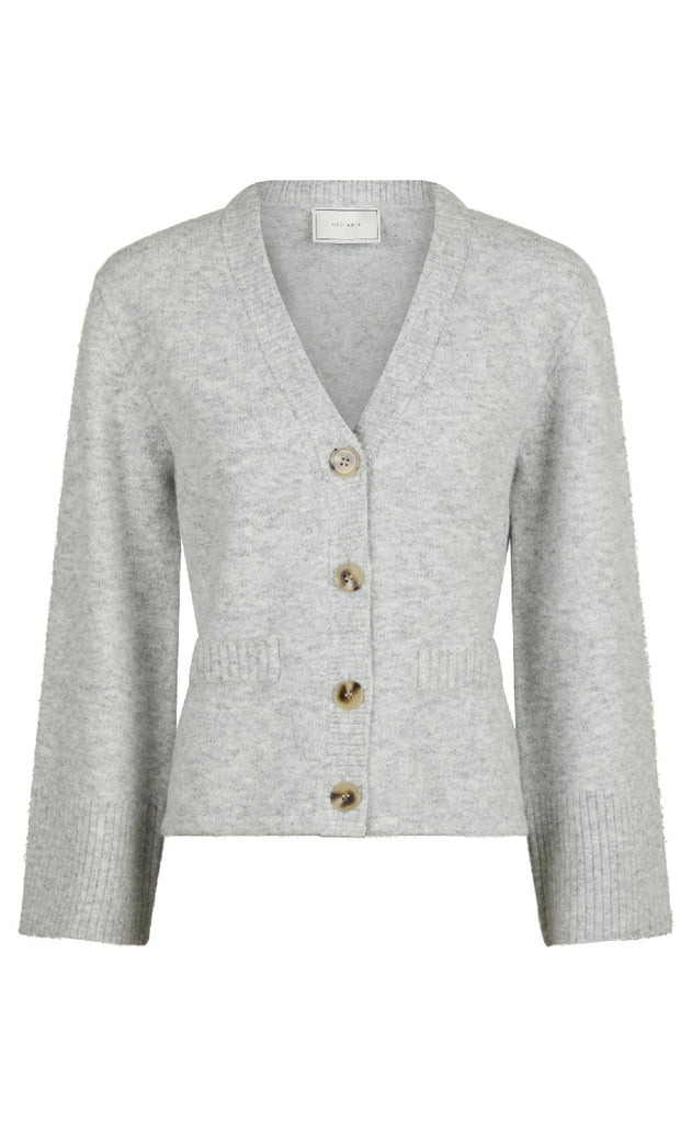 Neo Noir Cardigan - Pixie - Light Grey Melange