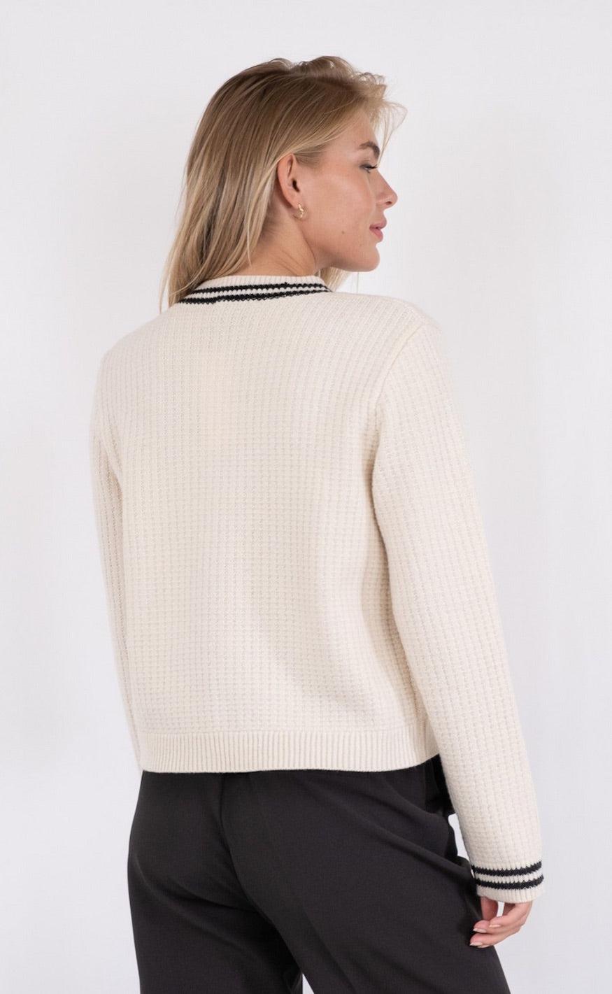 Neo Noir Cardigan - Tilda - Ivory