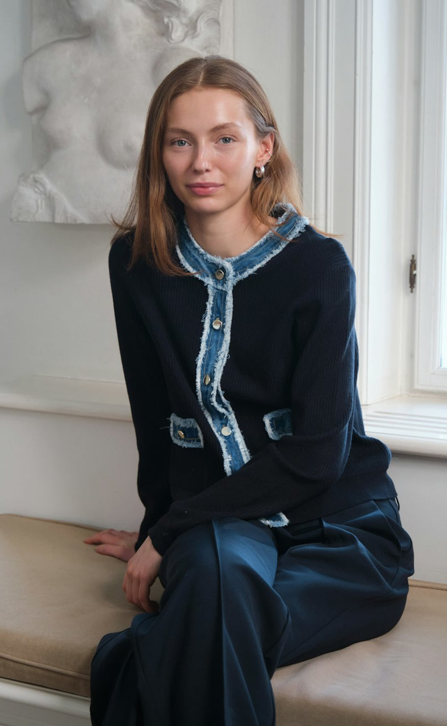 Neo Noir Cardigan - Zelma Denim - Navy