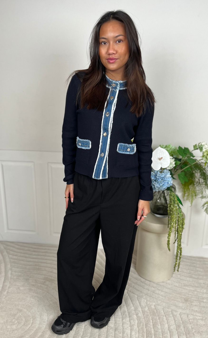 Neo Noir Cardigan - Zelma Denim - Navy