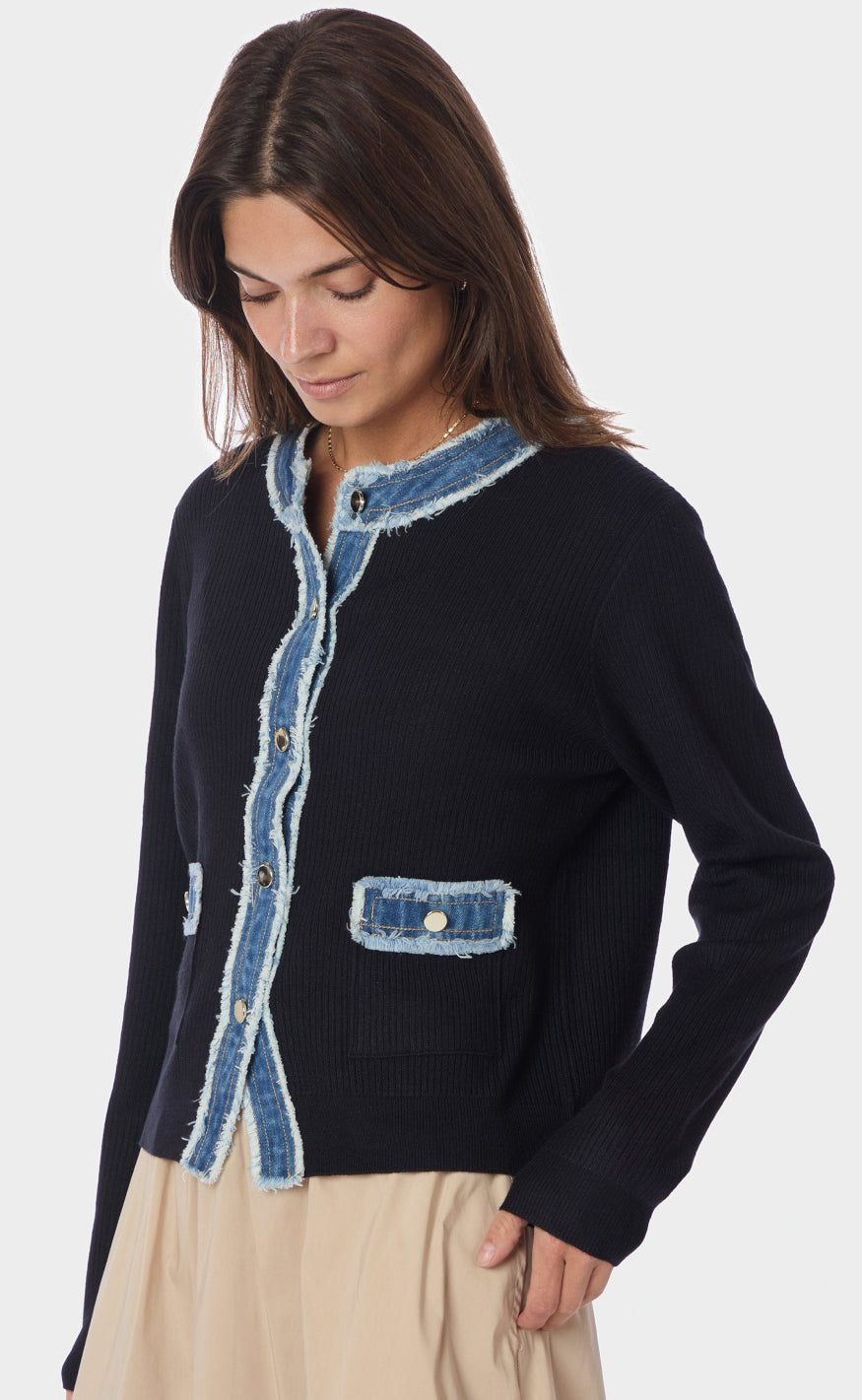Neo Noir Cardigan - Zelma Denim - Navy