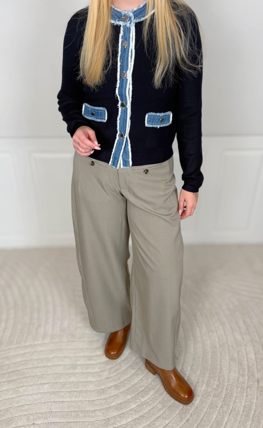 Neo Noir Cardigan - Zelma Denim - Navy