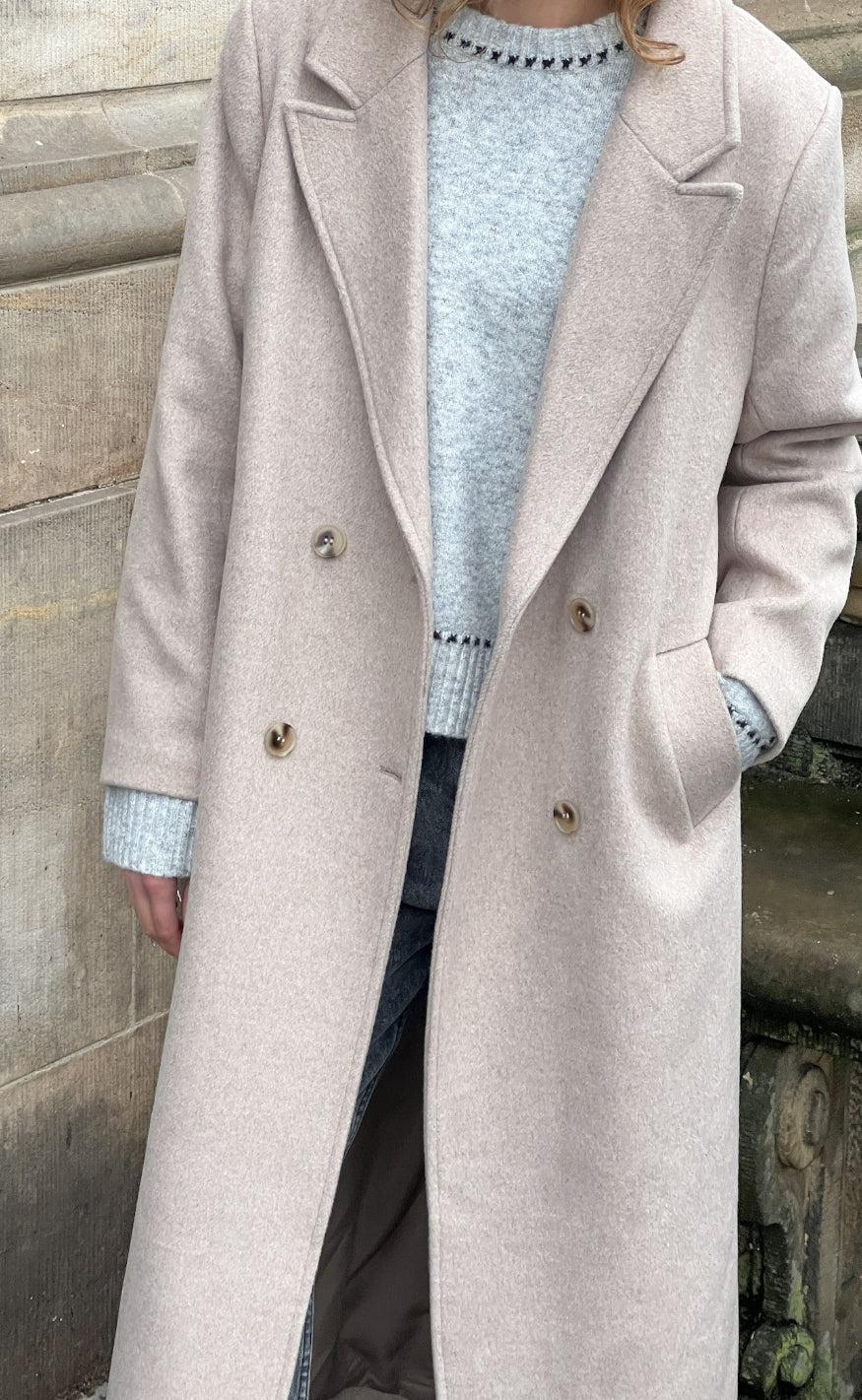 Neo Noir Frakke - Williams - Beige Melange