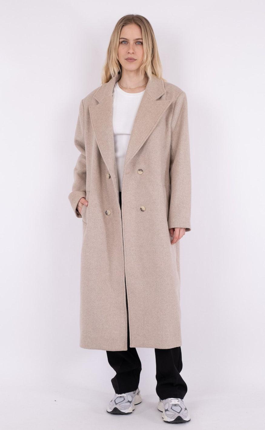 Neo Noir Frakke - Williams - Beige Melange