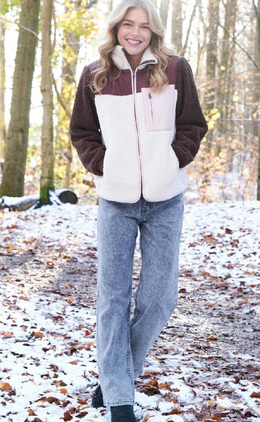 Neo Noir Jakke - Eagle Teddy - Burgundy