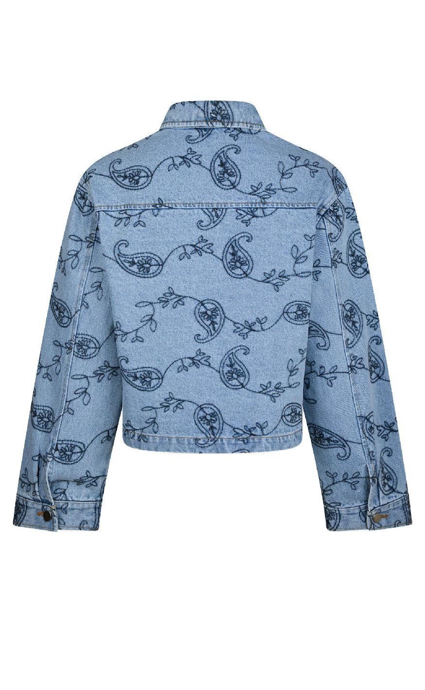 Neo Noir Jakke - Emilia Embrodiery - Blue