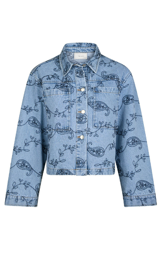 Neo Noir Jakke - Emilia Embrodiery - Blue
